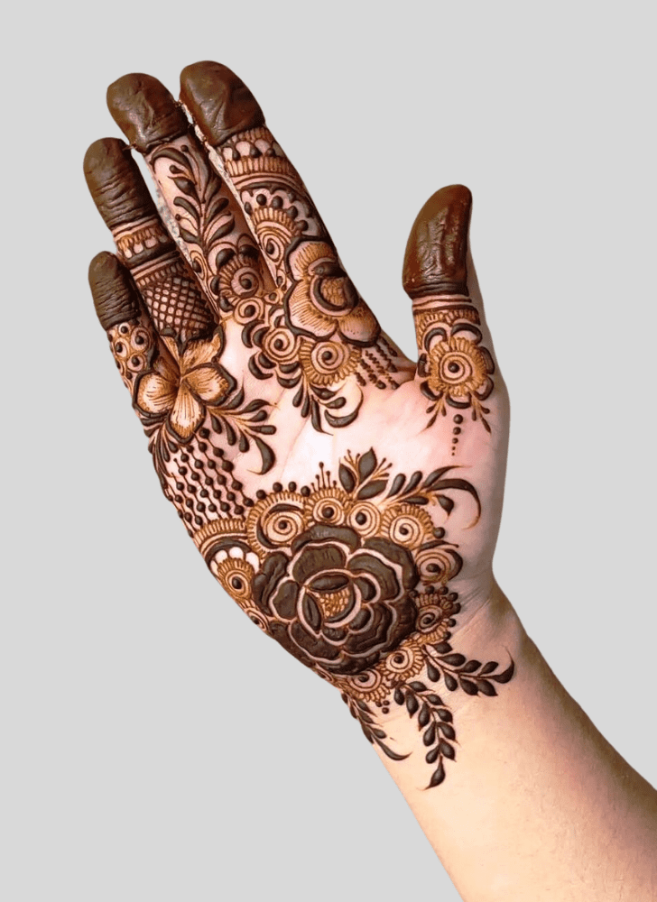 Delicate Amavasya Henna Design