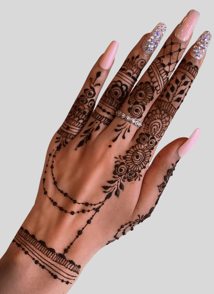 Elegant Amavasya Henna Design