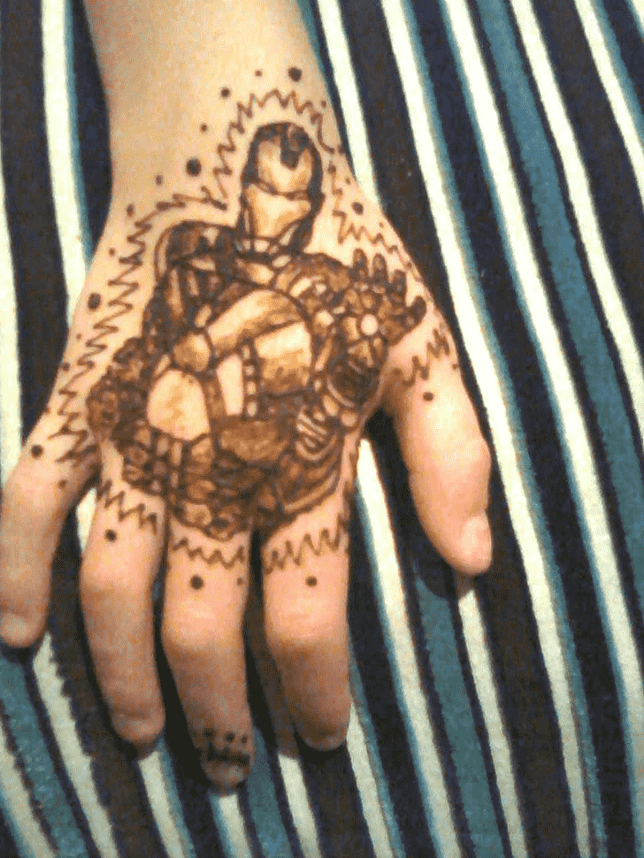 Iron Man Henna on Hand