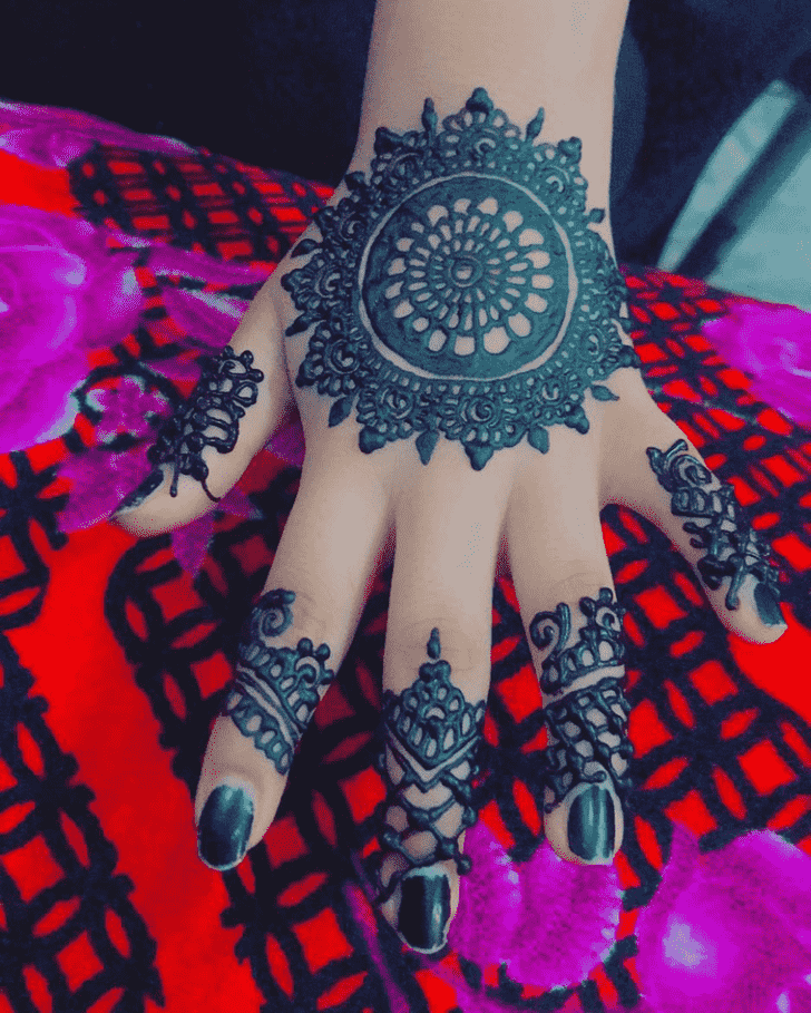 Arm Back Hand Henna Design