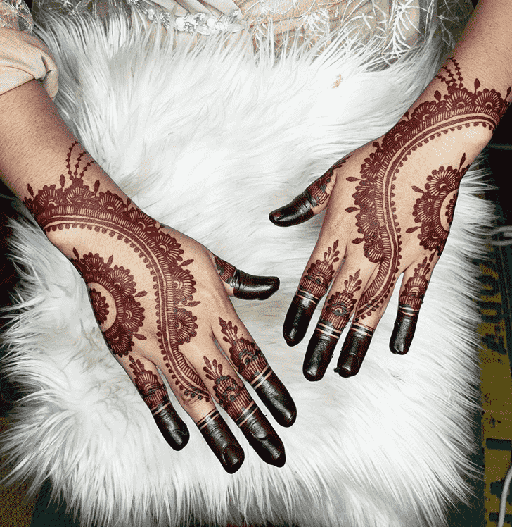 Gorgeous Back Hand Henna Design