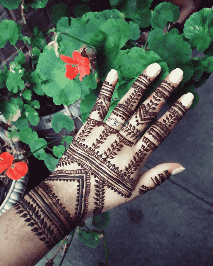 Awesome Back Hand Henna Design
