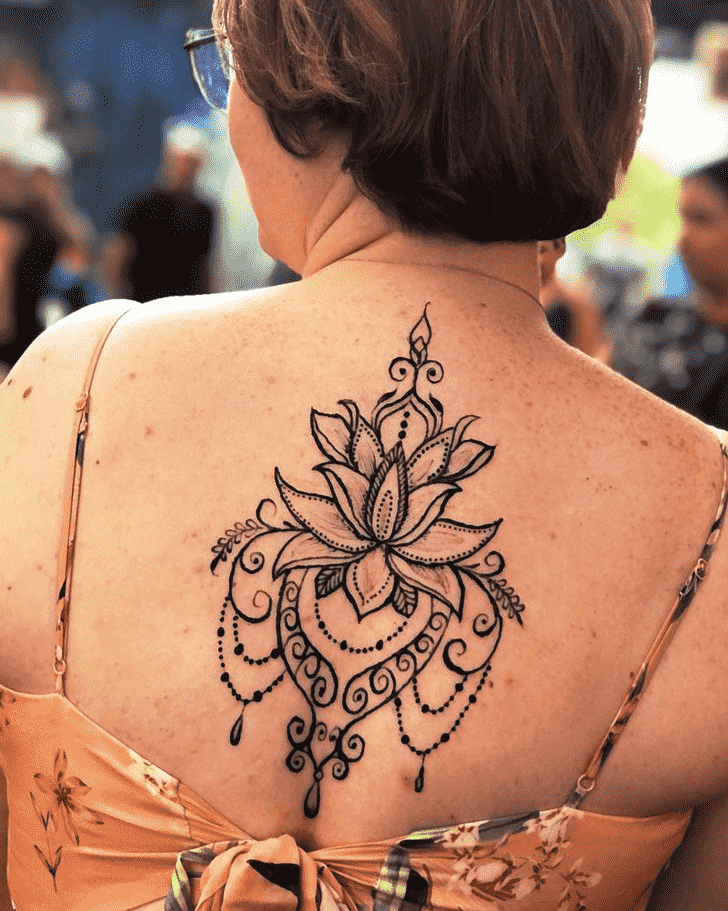 Enthralling Back Henna design