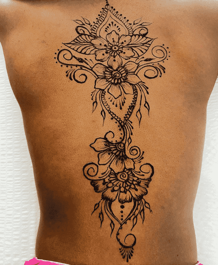 Awesome Back Henna design