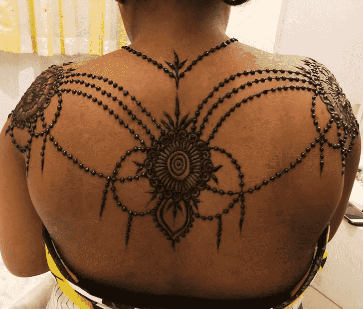 Marvelous Back Henna design