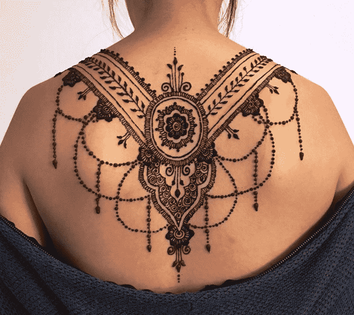 Nice Back Henna design