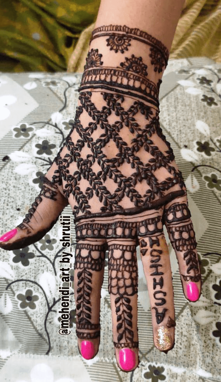 Bewitching Back Side Henna Design