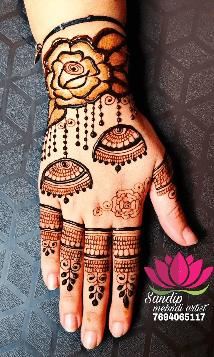 Refined Back Side Henna Design