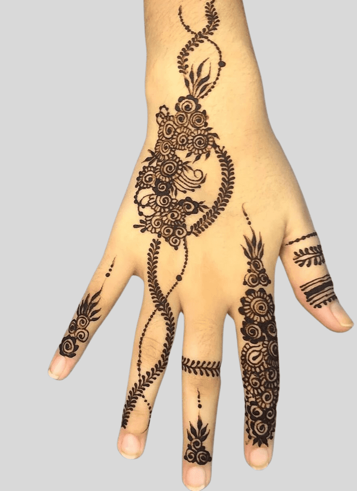 Charming Basant Panchami Henna Design