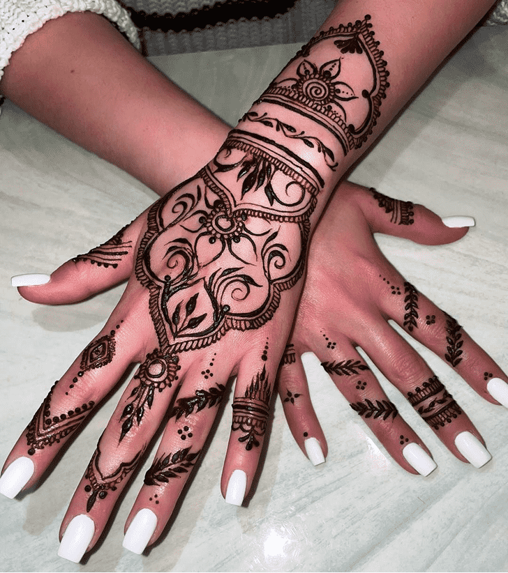 Alluring Beautiful Easy Henna Design