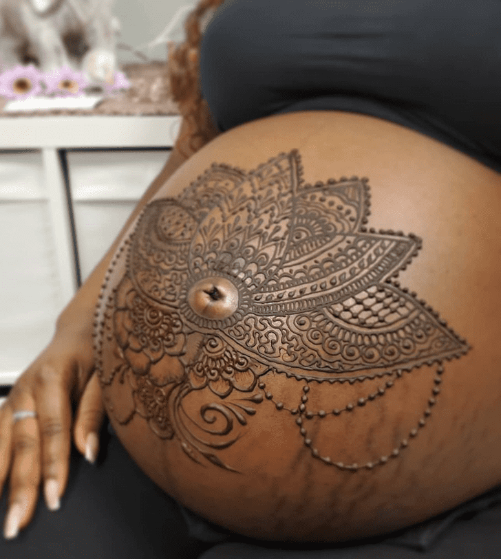 henna stomach tattoo｜TikTok Search