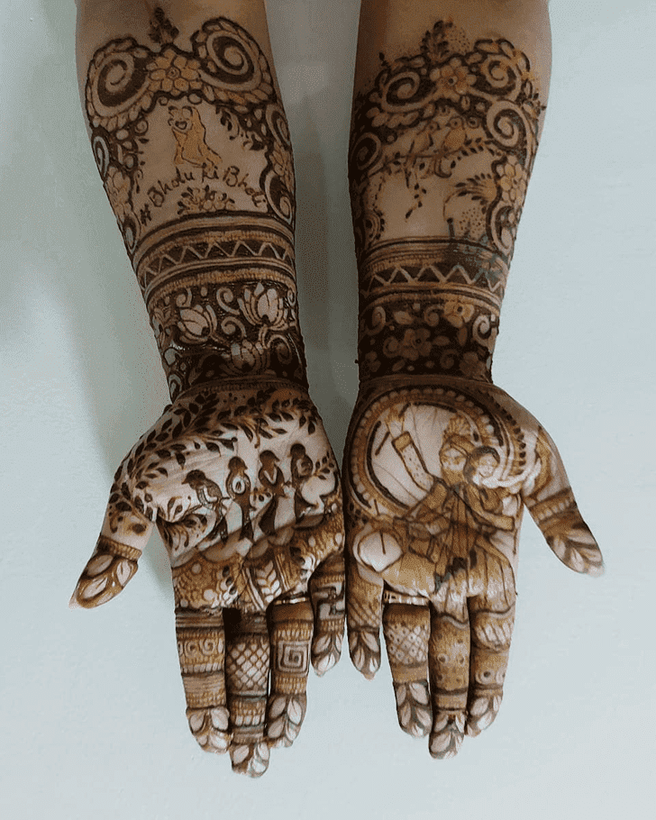 Delicate Bengali Henna Design