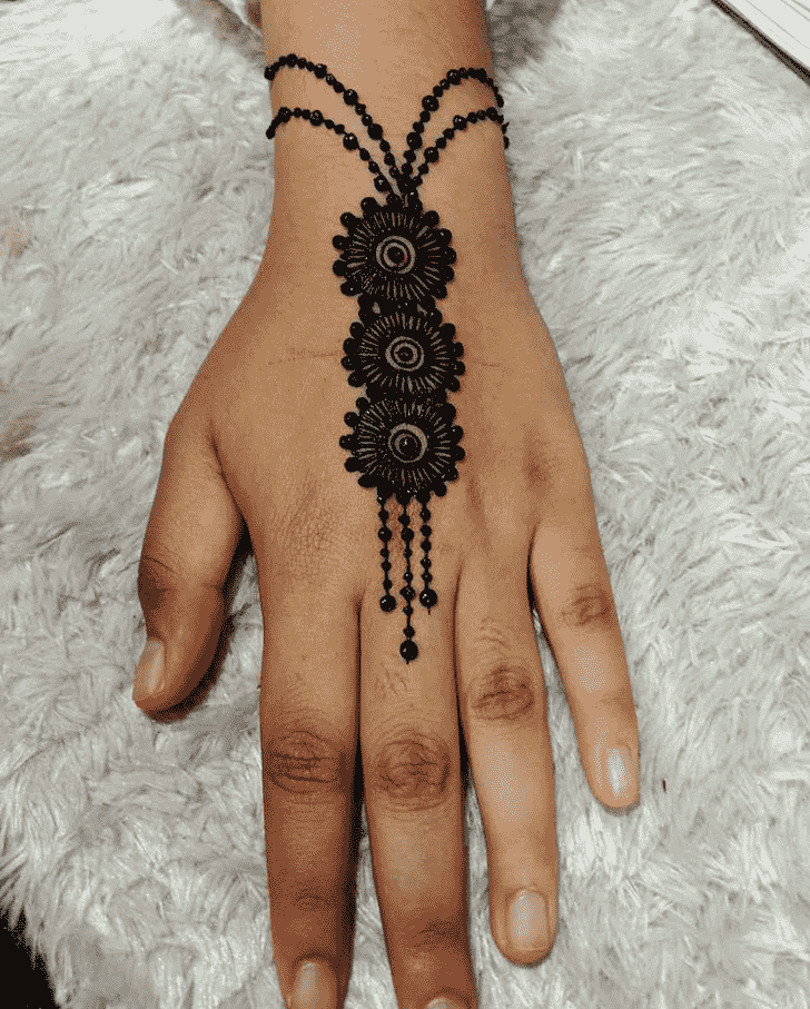 Angelic Black Henna design