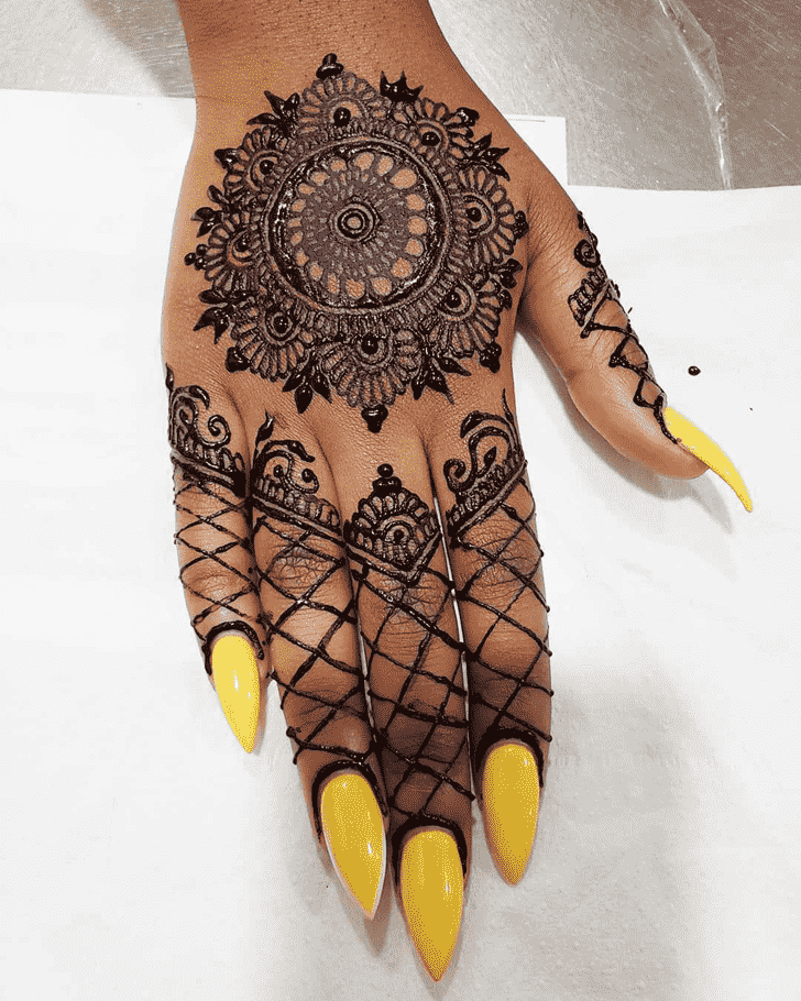 Bewitching Black Henna design