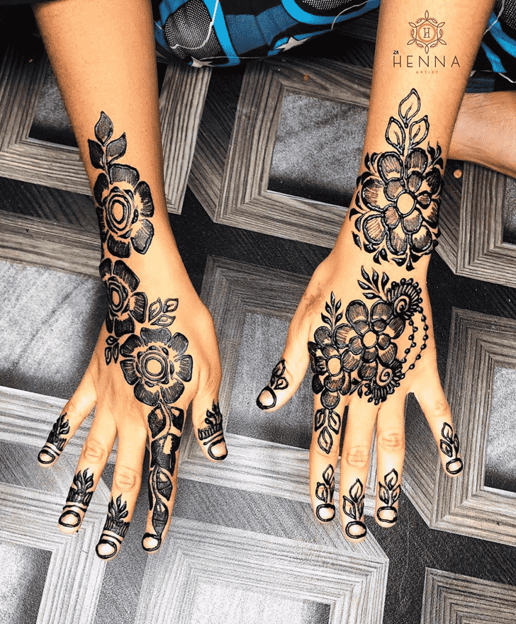 Superb Black Henna design