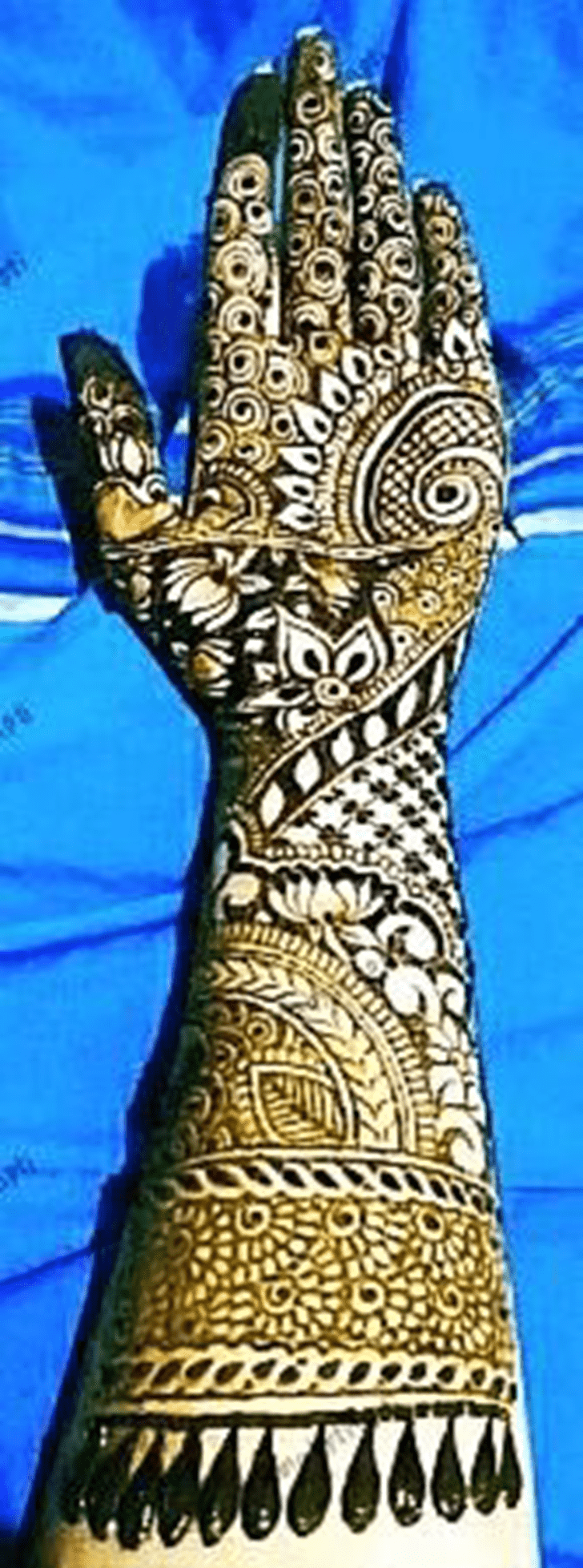 Pretty Bold Full Arm Henna Design