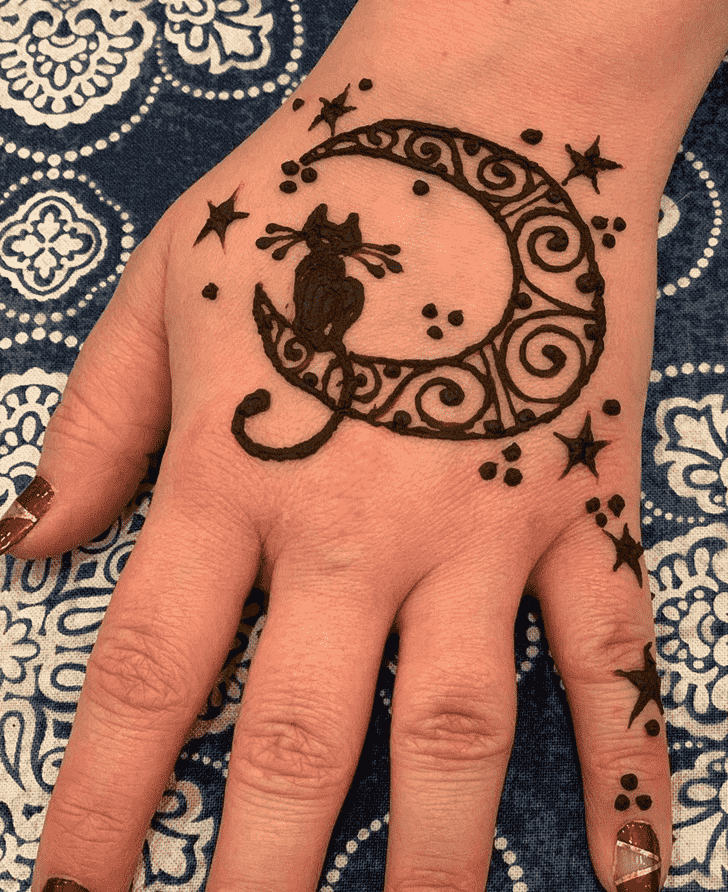 Shapely Cat Henna Design