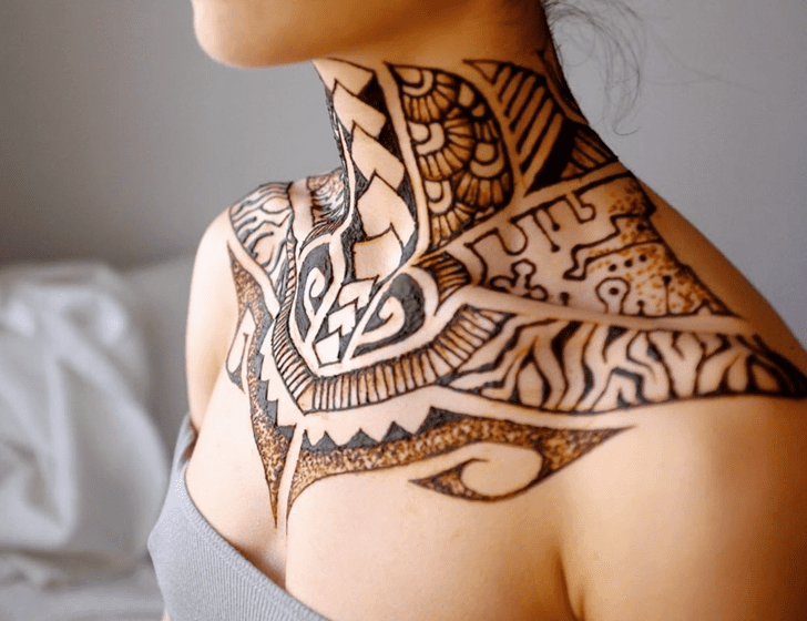 Lovely Chest Henna Design