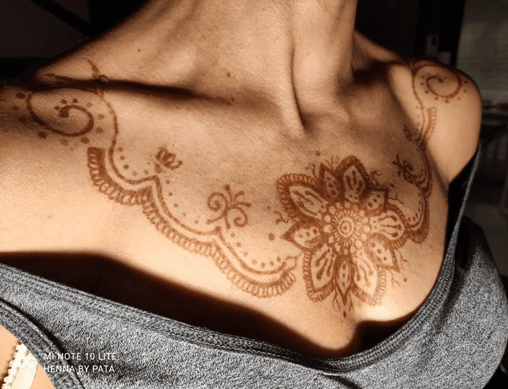 Ravishing Chest Henna Design