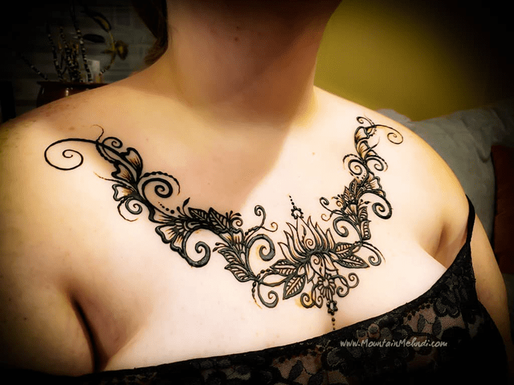 Stunning Chest Henna Design