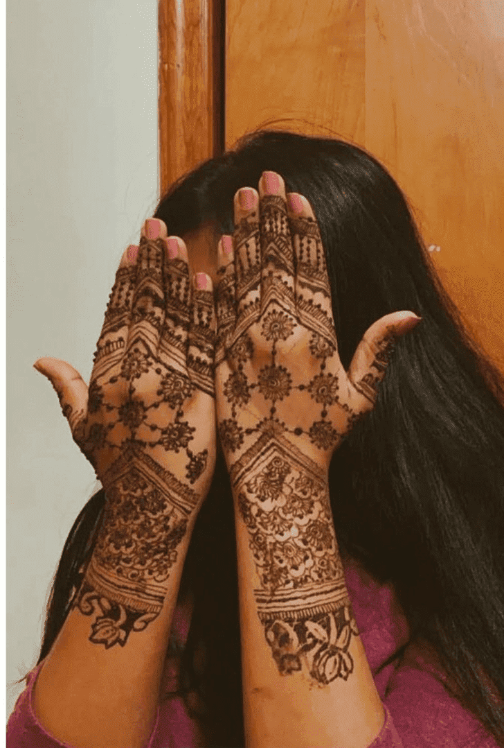 Comely Chhath Puja Henna Design