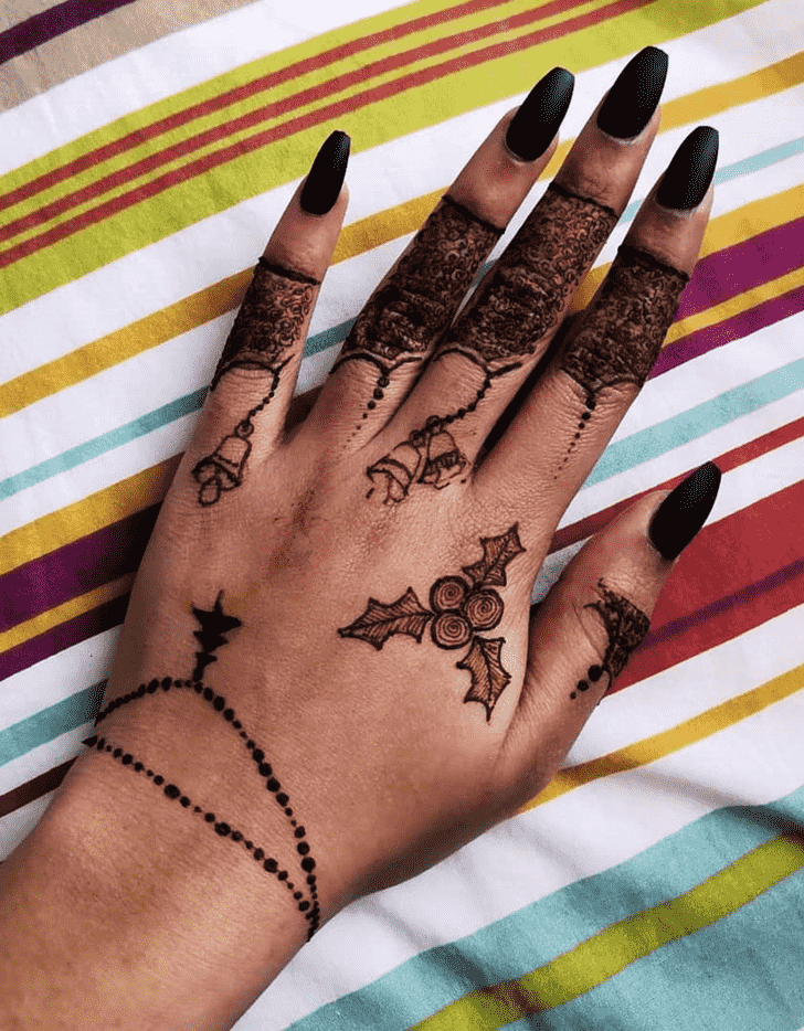 Pleasing Christmas Henna Design