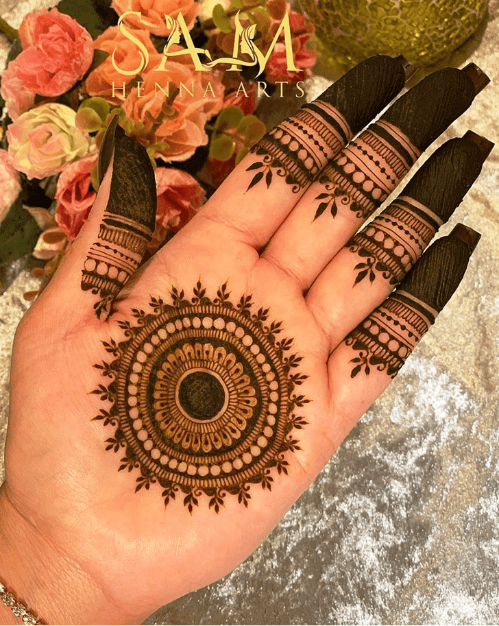 Top Easy Round Mehandi Designs for Hands, Circle Mehendi D… | Flickr