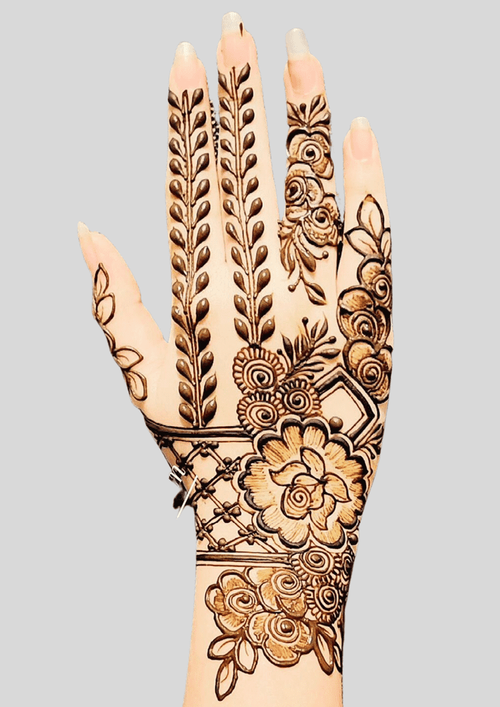 Comely Deepawali Henna Design