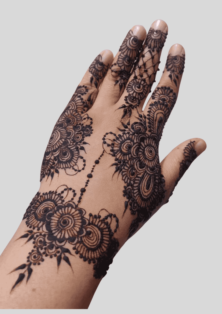 Arm Deepawali Henna Design