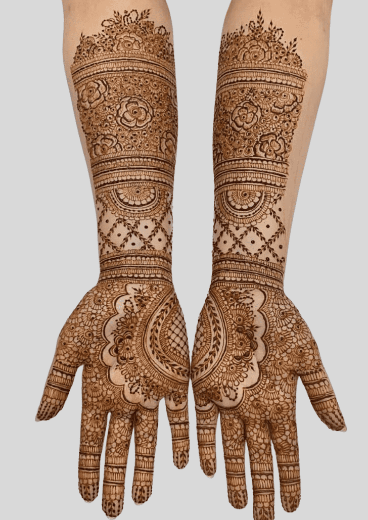 Pleasing Deepawali Henna Design