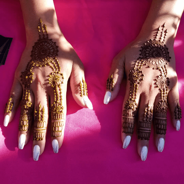 Cute Diwali Henna Design