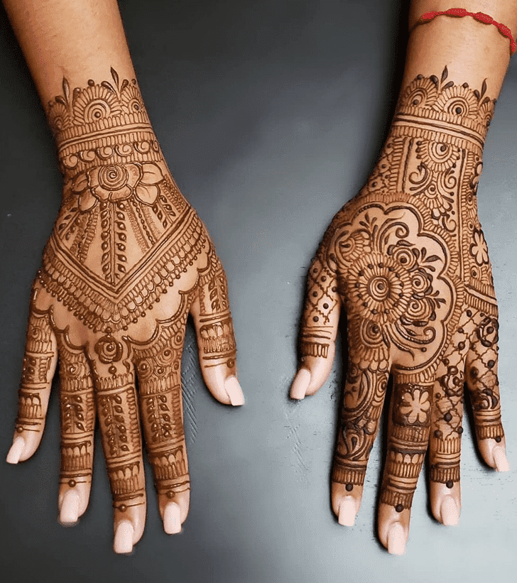 Symmetrical Diwali Henna Design