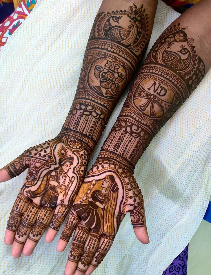 Arm Dulha Dulhan Henna Design