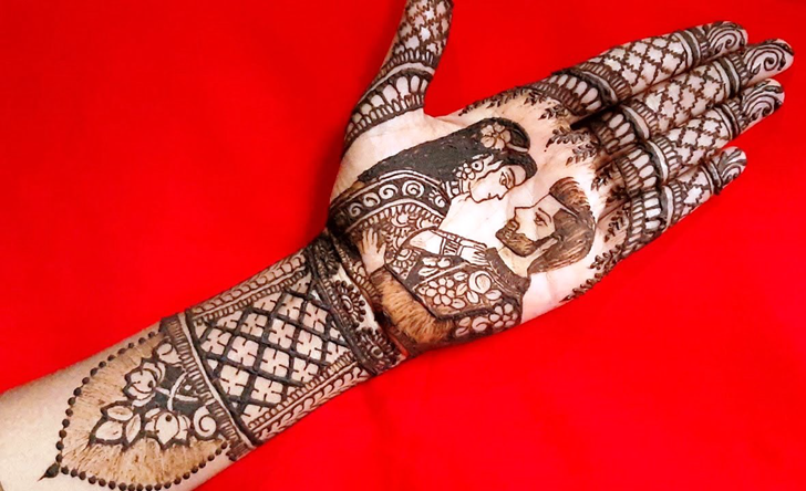 Mesmeric Dulha Dulhan Henna Design