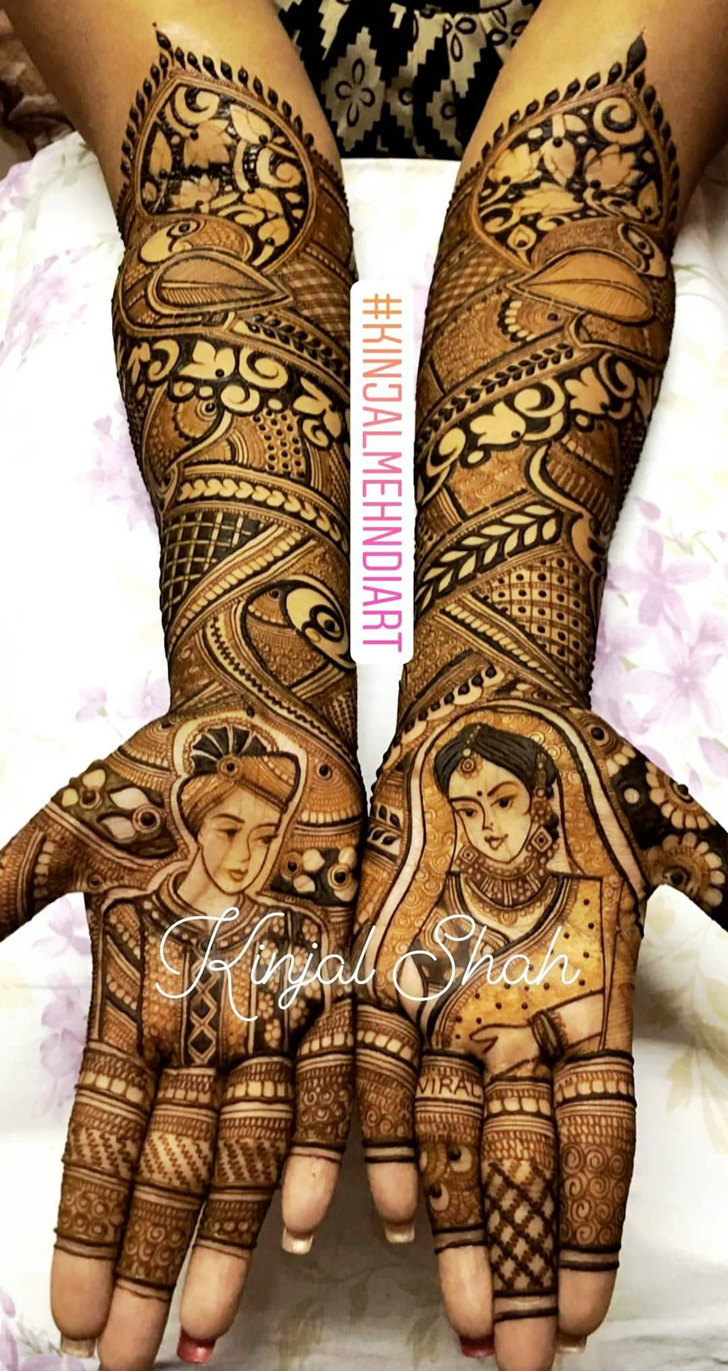 Ravishing Dulha Dulhan Henna Design