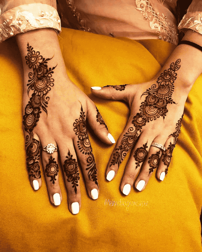 Elegant Ekadashi Henna Design