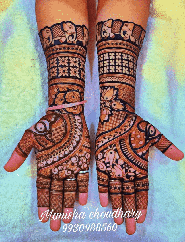 Graceful Ekadashi Henna Design