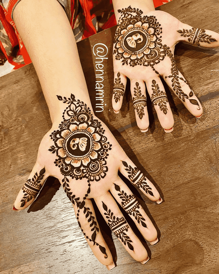Mehndi tattoo doodle elephant colored in Indian style Stock Vector  Adobe  Stock