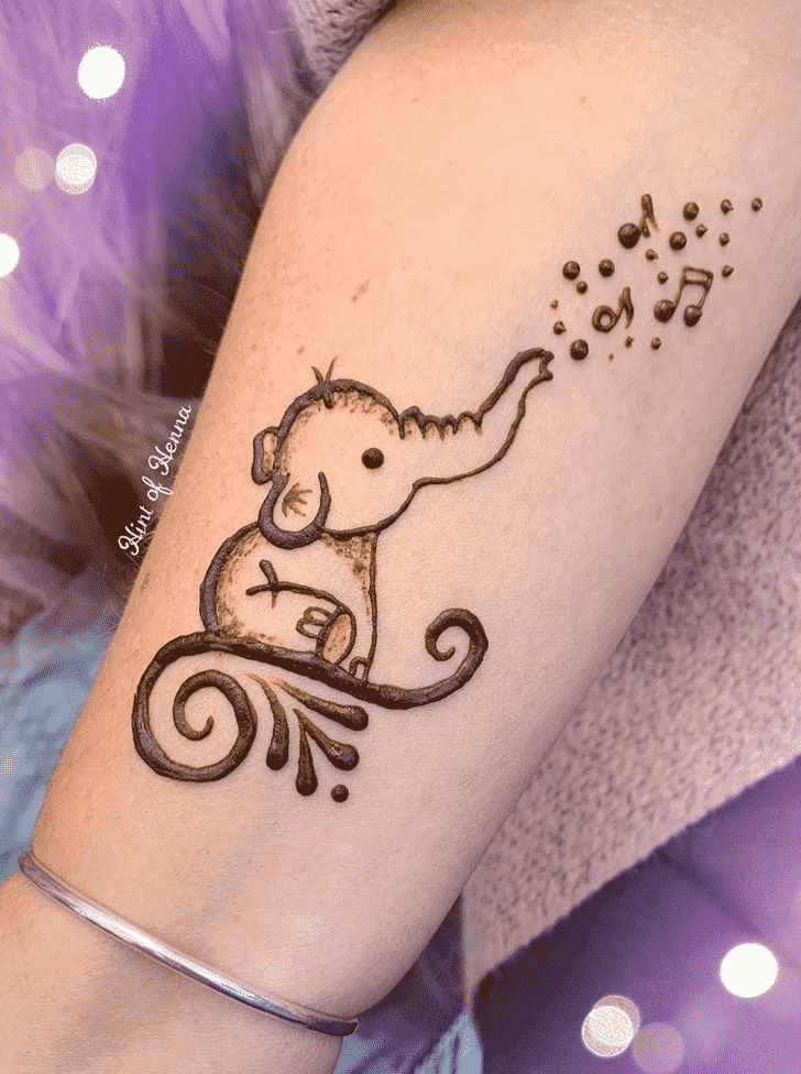 Angelic Elephant Henna Design