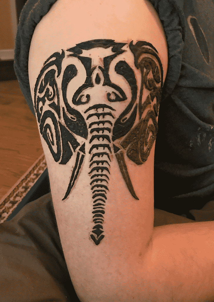 Beauteous Elephant Henna Design