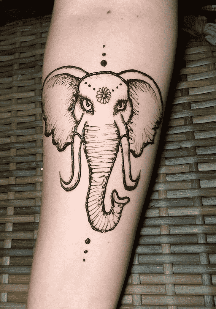 Excellent Elephant Henna Design