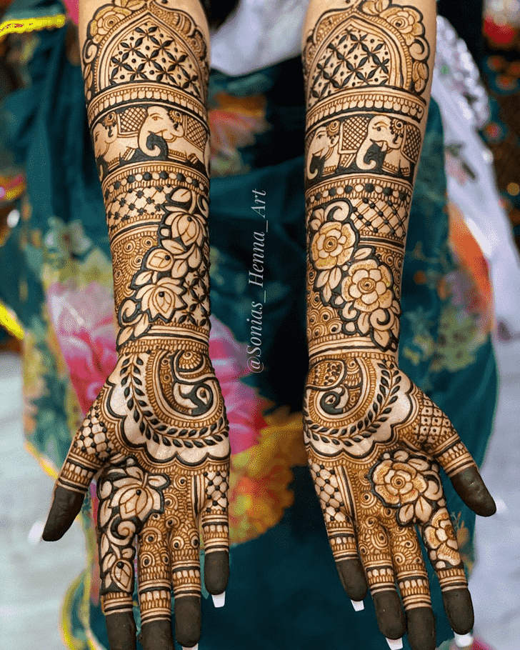 Gorgeous Elephant Henna Design