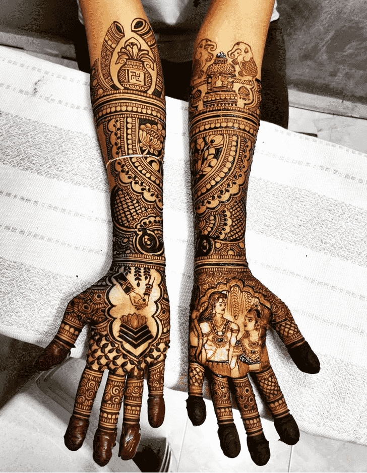 Graceful Elephant Henna Design