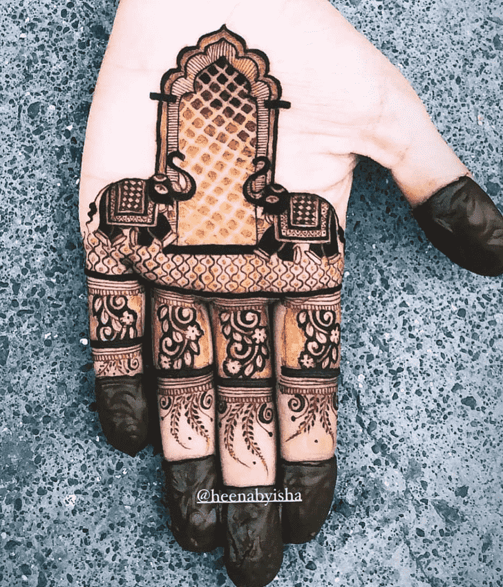 Magnificent Elephant Henna Design