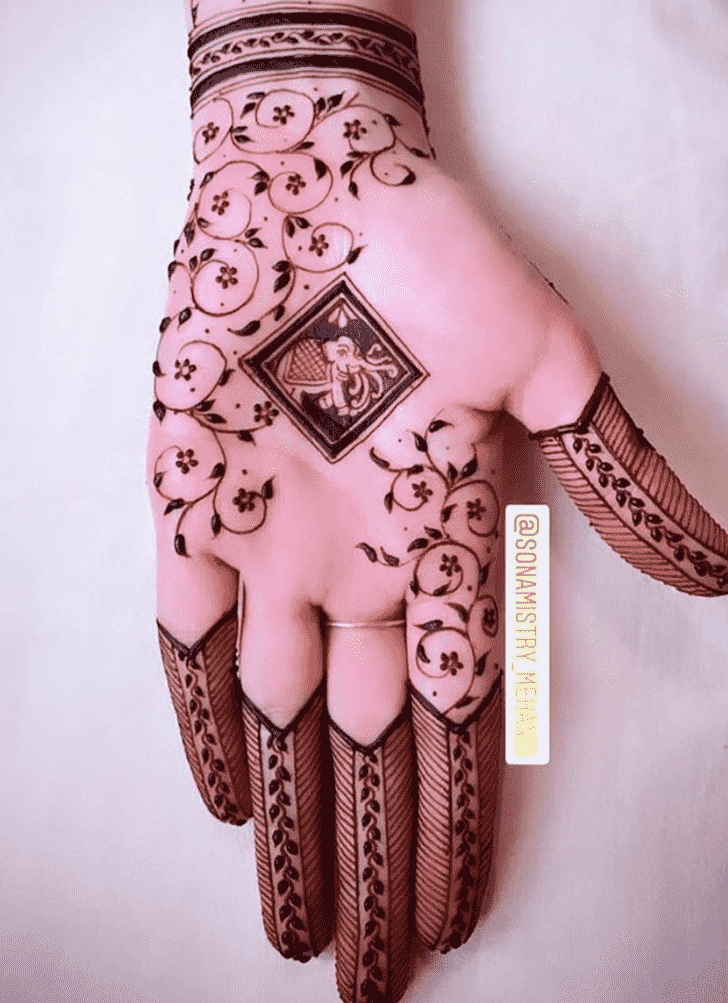 Refined Elephant Henna Design