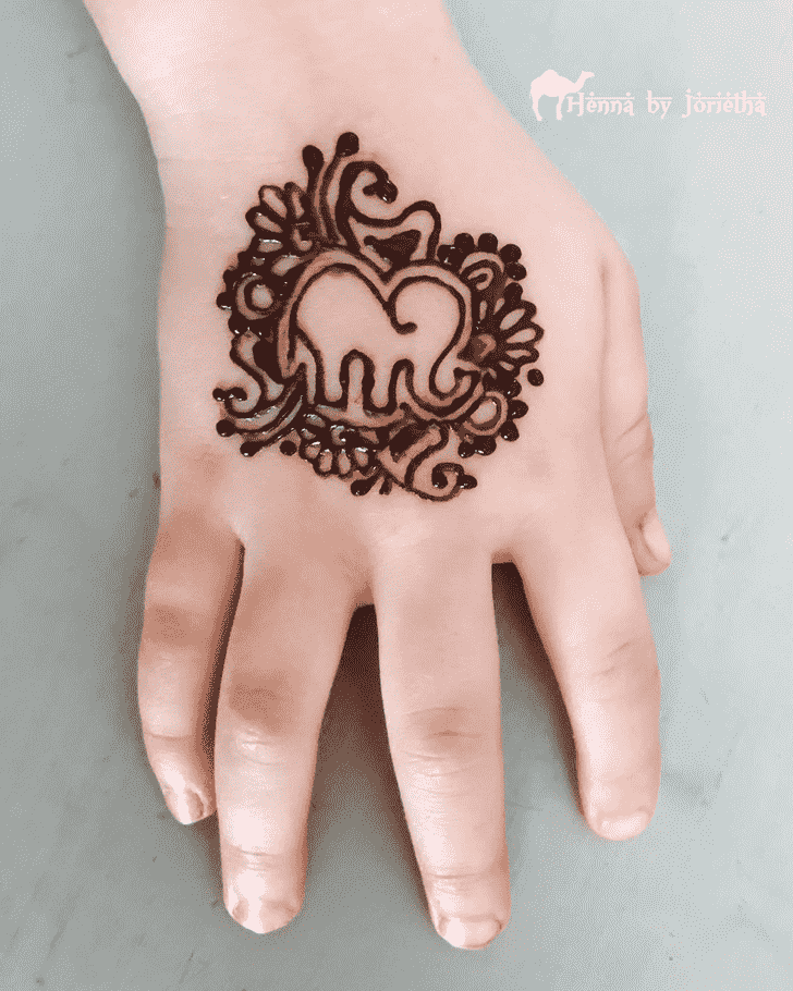 Superb Elephant Henna Design