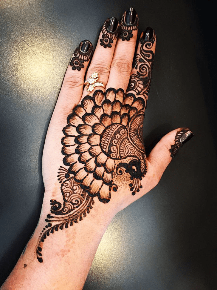 Alluring Engagement Henna Design