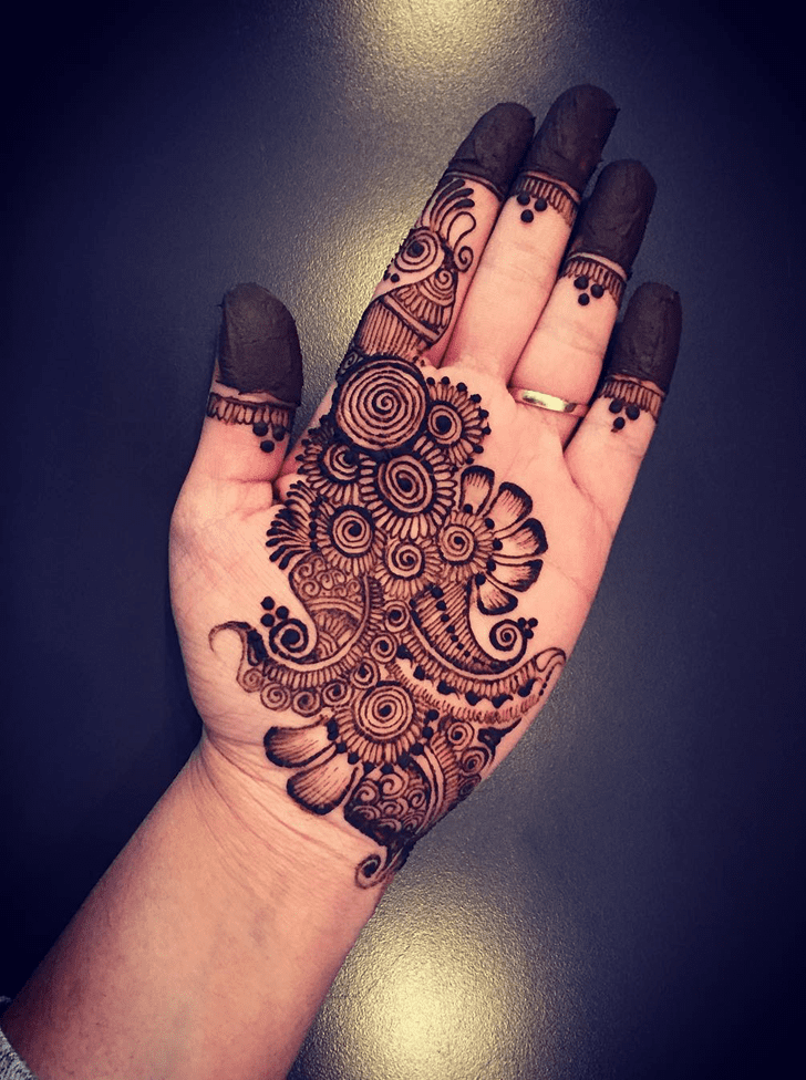 Bewitching Engagement Henna Design
