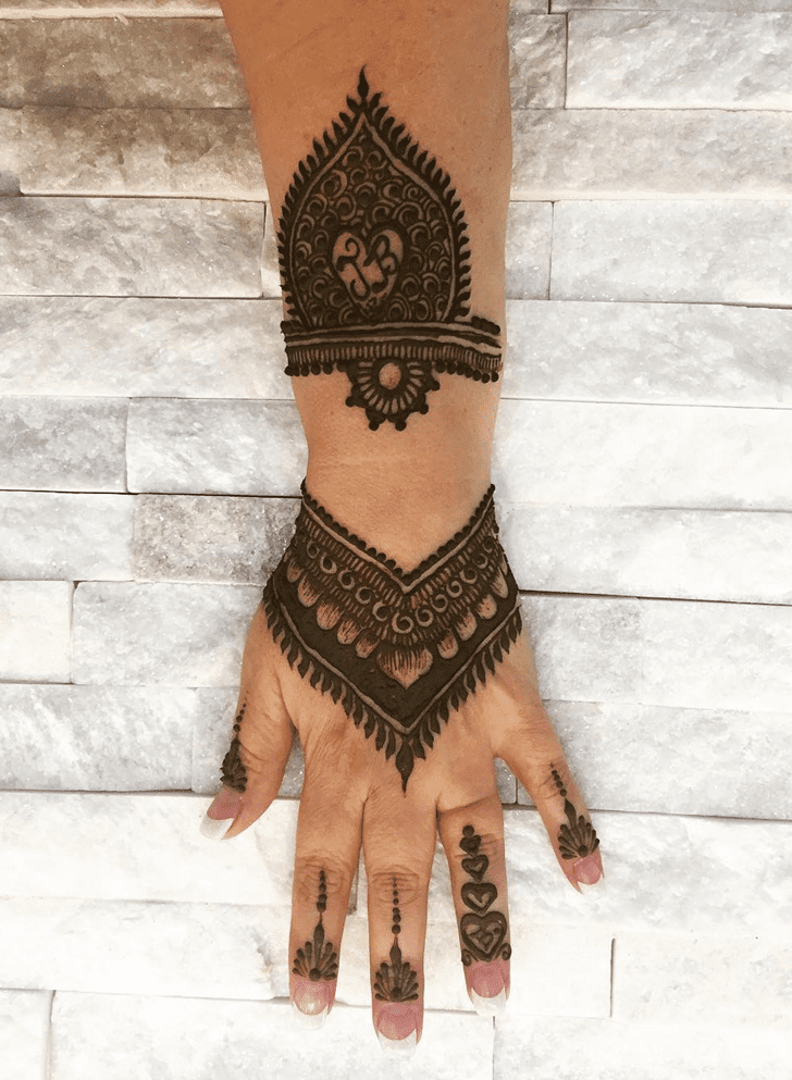 Delicate Engagement Henna Design