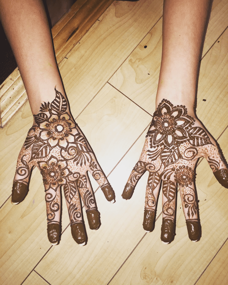 Fascinating Engagement Henna Design